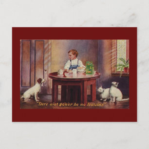 Vintage-Speisekarte Postkarte