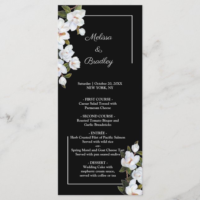 Vintage Speisekarte Programm (Vorderseite)