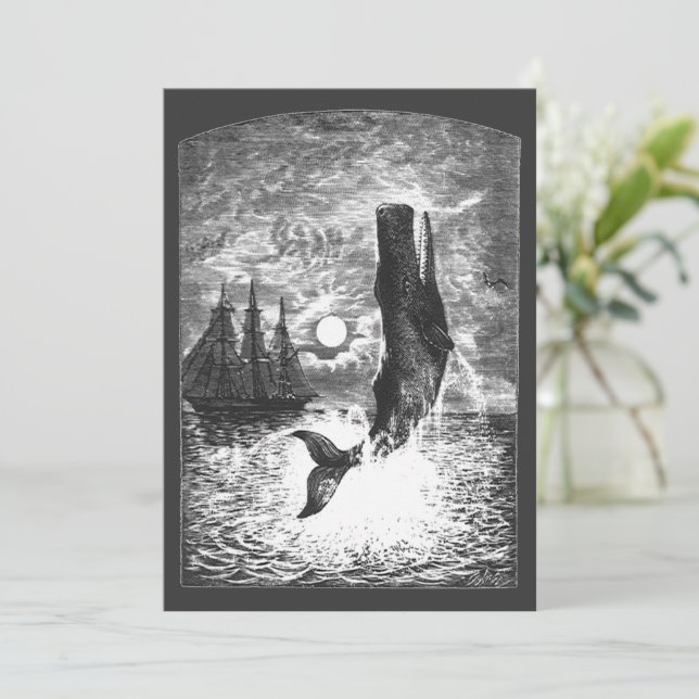 Vintage Spermienwale, Meerestiere (Stehend Vorderseite)