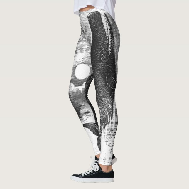 Vintage Spermienwale, Meerestiere Leggings (Links)