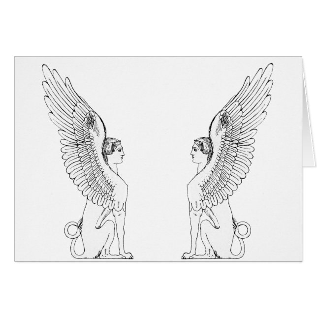 Vintage Sphinx-Abbildung (Vorderseite (Horizontal))