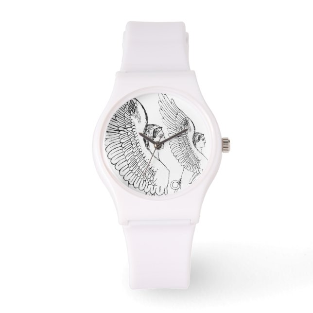 Vintage Sphinx-Abbildung Armbanduhr (Vorderseite)