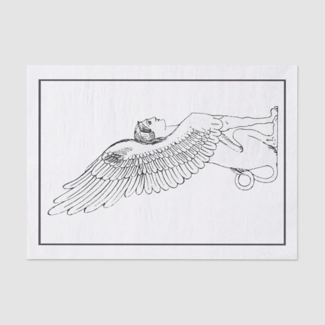 Vintage Sphinxillustration Seidenpapier (Vorderseite)