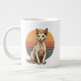 Vintage Sphynx Cat Mom Retro Art Jumbo-Tasse