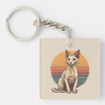 Vintage Sphynx-Katzenmutter Retro-Kunst