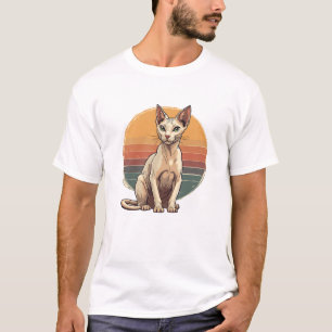 Vintage Sphynx-Katzenmutter Retro-Kunst T-Shirt