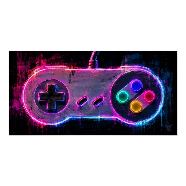 Vintage-Spielcontroller Poster (Vorderseite)