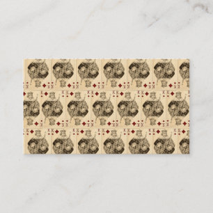 Vintage Spielkarte-Collage König-Diamonds Visitenkarte