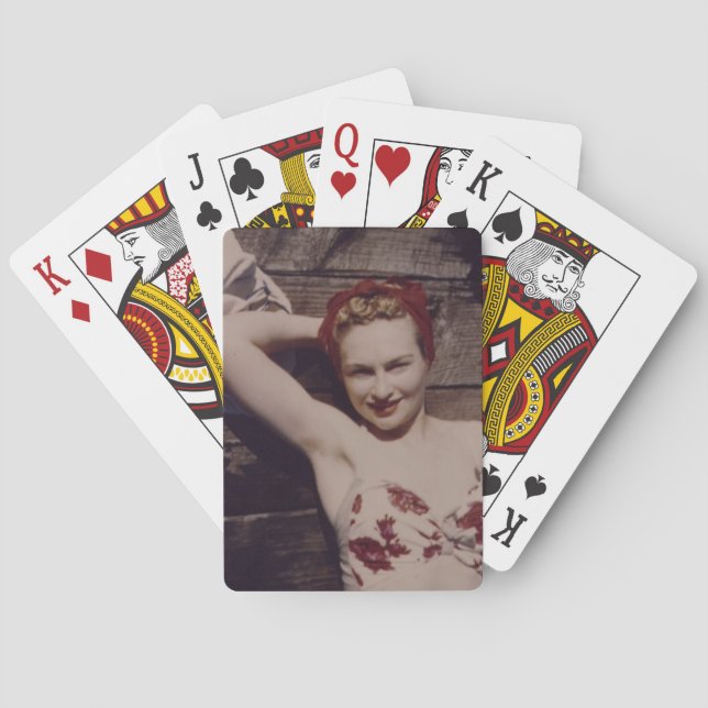 Vintage Spielkarten für Frauen (Rückseite)