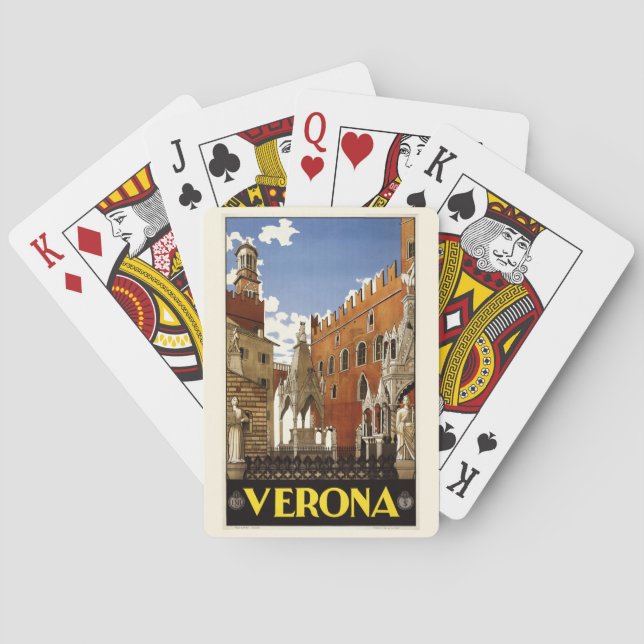 Vintage Spielkarten Veronas Italien (Rückseite)