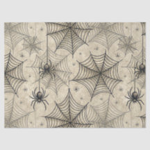 Vintage Spinnen und Weben Halloween-Muster