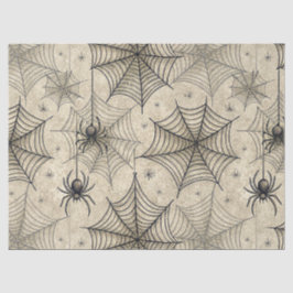 Vintage Spinnen und Weben Halloween-Muster Seidenpapier