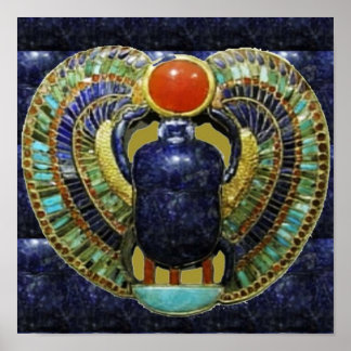 Vintage spirituelle COSMIC EGYPTIAN Tempel Kunst Poster