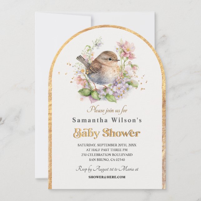 Vintage Spitzdusche aus Spinrow Einladung (Vorderseite)