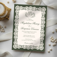 Vintage-Spitze elegante olivgrüne Schwan-Hochzeit