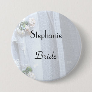 Vintage Spitze, Name, Bridge Large Button Button