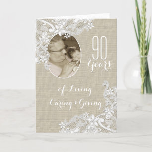 Vintage-Spitzen-Design mit Foto Karte
