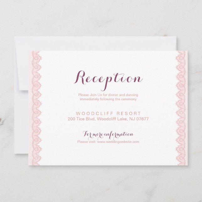 Vintage Spitzen rustikale Hochzeitskarte Einladung (Vorderseite)