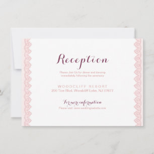 Vintage Spitzen rustikale Hochzeitskarte Einladung