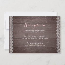 Vintage Spitzen rustikale Hochzeitskarte Einladung