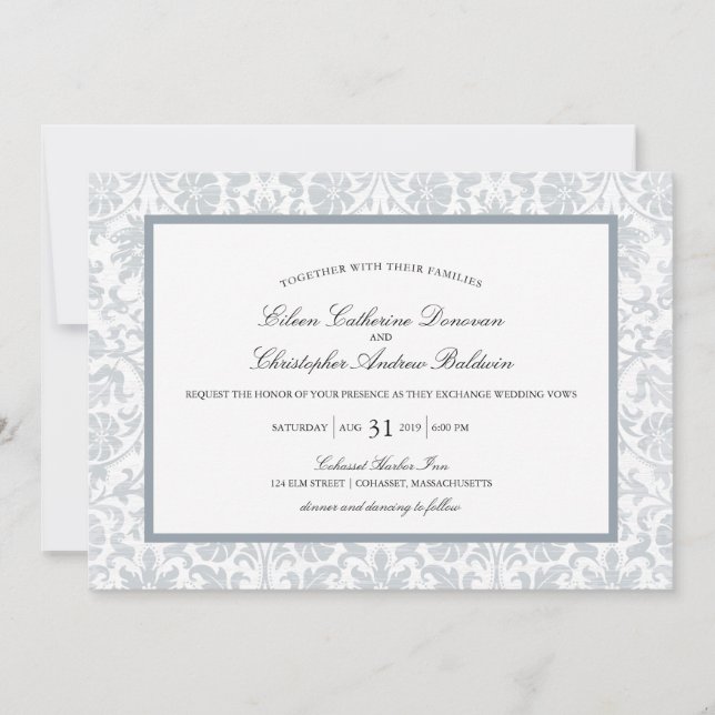 Vintage Spitzenangelegenheit| Hochzeit Einladung (Vorderseite)