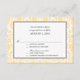 Vintage Spitzenangelegenheit UAWG RSVP Karte