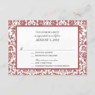 Vintage Spitzenangelegenheit UAWG RSVP Karte