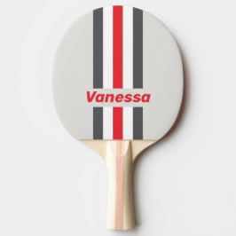 Vintage Split Wingtip Pin Striped with Name Tischtennis Schläger