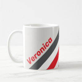 Vintage Split Wingtip Streifen mit Namen Kaffeetasse