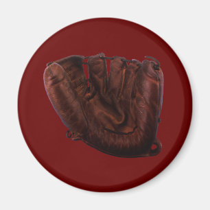 Vintage-Sport, antiker Baseballhandschuh aus Leder Magnet