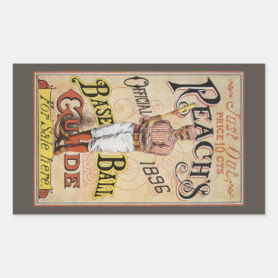 Vintage-Sport Baseball, Reach's Guide Cover Art Rechteckiger Aufkleber
