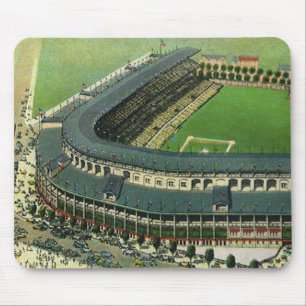Vintage-Sport Baseball-Stadion, Luftansicht Mousepad
