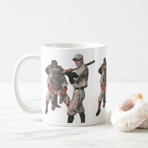 Vintage-Sport Baseballspieler Kaffeetasse
