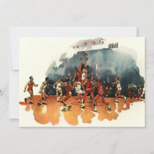 Vintage-Sport-Basketballspiel, Basketballspieler