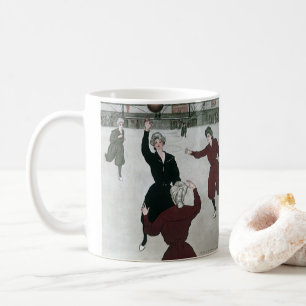 Vintage-Sport, Basketballspielerinnen im Spiel Kaffeetasse