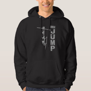 Vintage Sport Hochsprung Hochsprung Frau Silhouet Hoodie