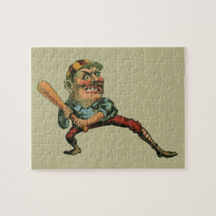 Vintage Sportarten, Angry Baseball Player Batter