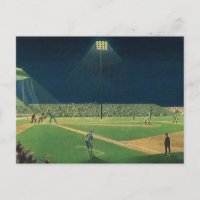 Vintage Sportarten, Baseballspiel nachts