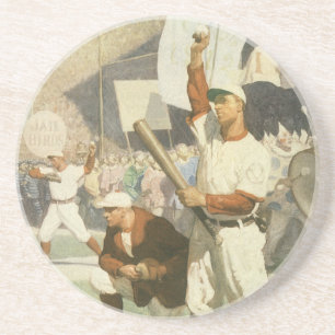 Vintage Sportarten, Baseballspieler Getränkeuntersetzer