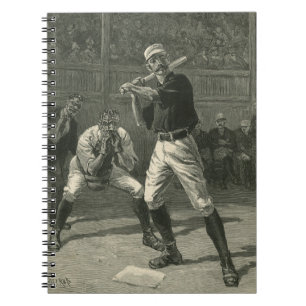 Vintage Sportarten, Baseballspieler von Thulstrup Notizblock