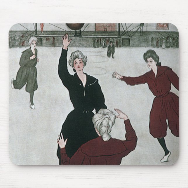Vintage Sportarten, Frauenbasketballspieler im Spi Mousepad (Vorne)