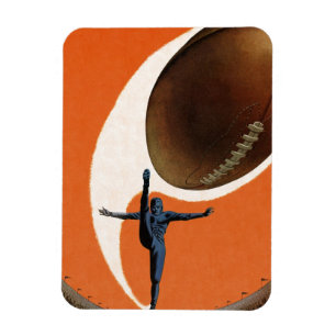 Vintage Sportarten, Fußball-Spieler, die den Ball  Magnet
