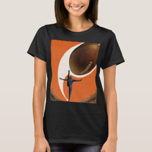 Vintage Sportarten, Fußball-Spieler, die den Ball T-Shirt