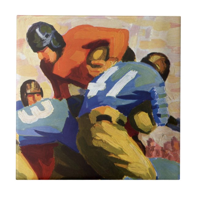 Vintage Sportarten, Fußballspieler Fliese (Vorderseite)