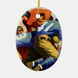 Vintage Sportarten, Fußballspieler Keramikornament