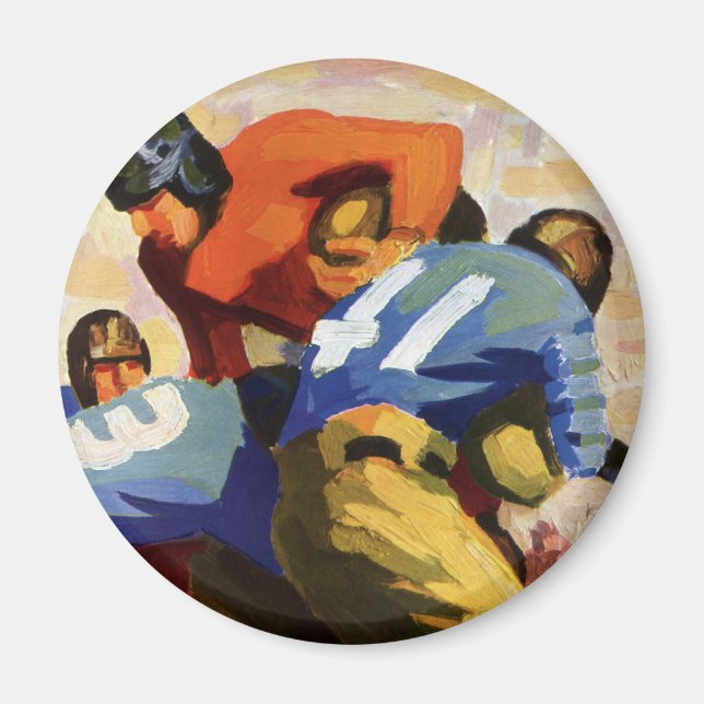 Vintage Sportarten, Fußballspieler Magnet (Vorne)