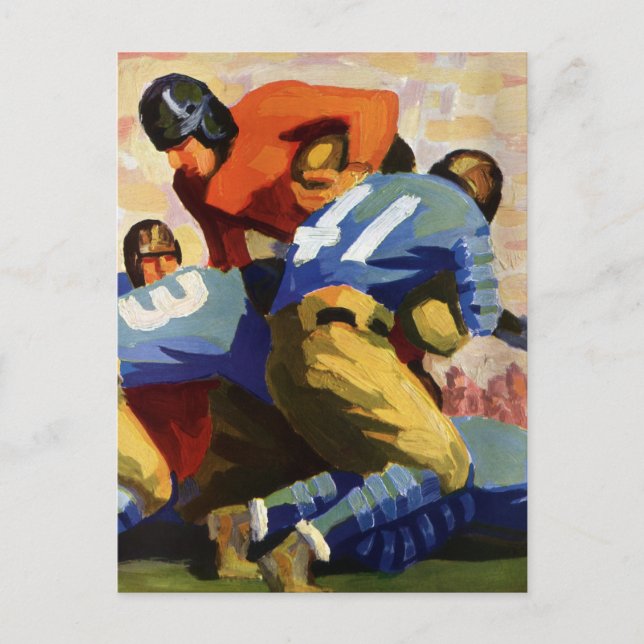 Vintage Sportarten, Fußballspieler Postkarte (Vorderseite)