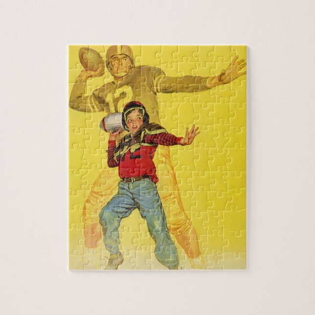 Vintage Sportarten, Junge als zukünftige Fußball Q (Vertikal)