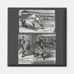 Vintage Sportarten, Viktorianische Baseballteams f Magnet