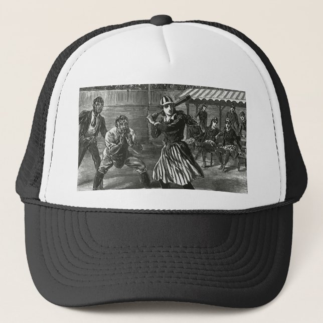 Vintage Sportarten, Viktorianische Baseballteams f Truckerkappe (Vorderseite)